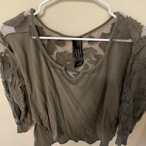 Free People top, sheer detail size small